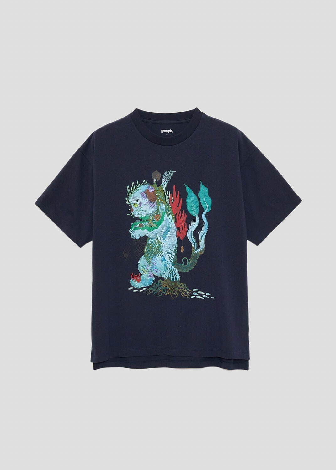 グラニフ×石黒亜矢子“化け猫”プリントのTシャツやワンピース、“黒猫の