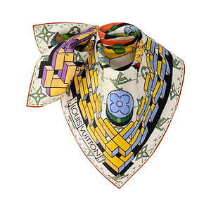 ルイ・ヴィトン新作シルクスカーフ、LV シグネチャーの“迷路風