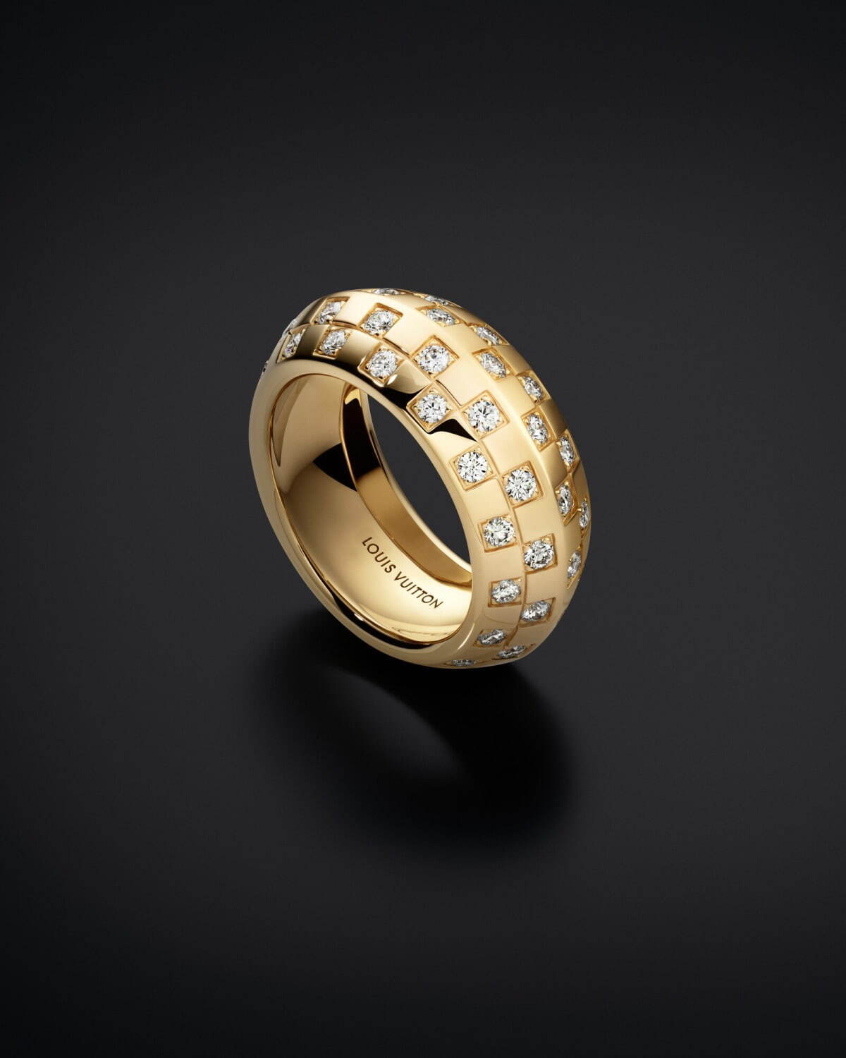 ルイ・ヴィトン「ダミエ・パターン」のファインジュエリー、ゴールドと