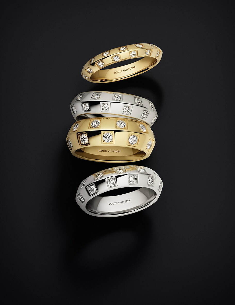 ルイ・ヴィトン「ダミエ・パターン」のファインジュエリー、ゴールドと