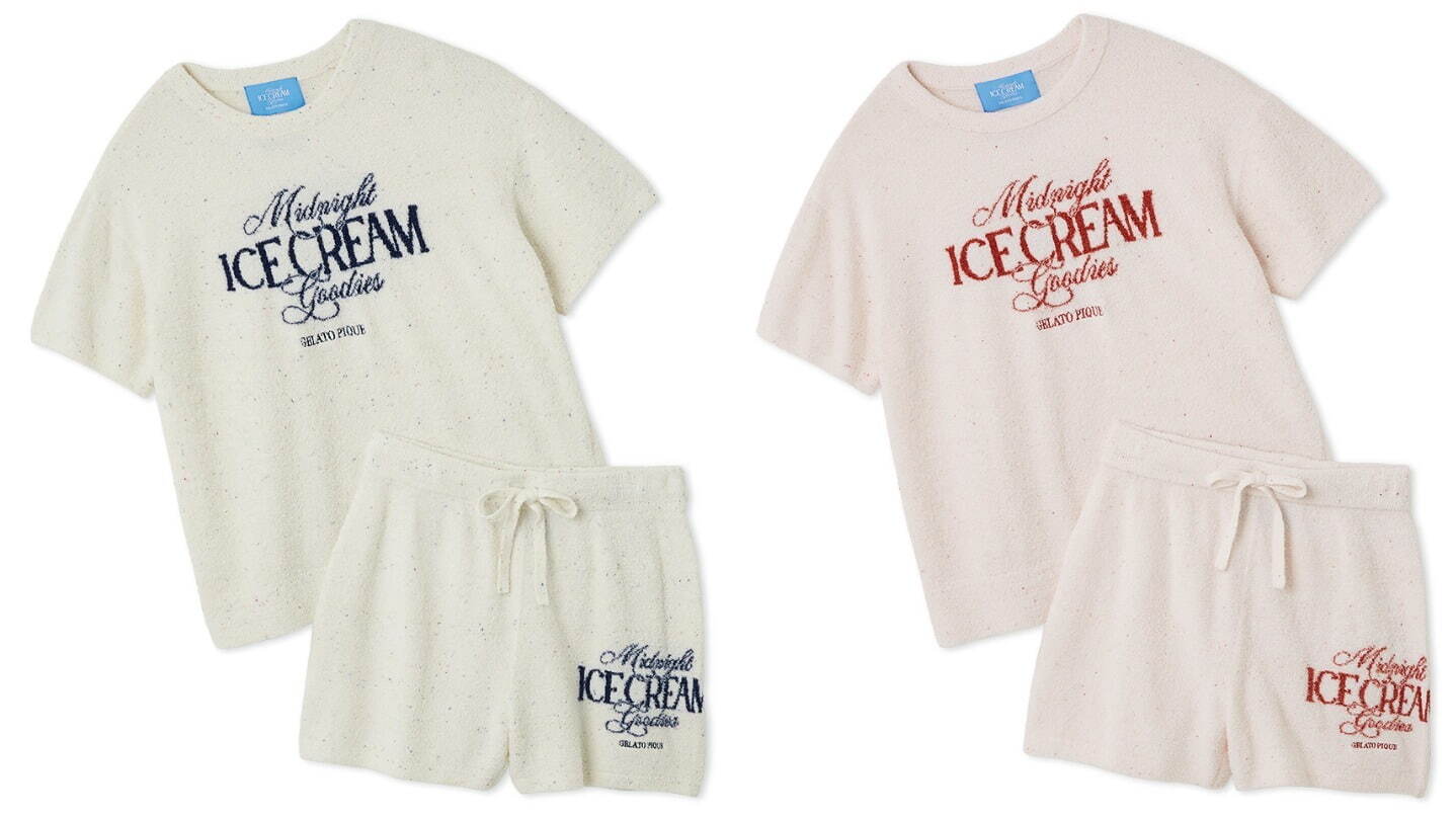 ジェラート ピケ「アイスクリーム」ルームウェア、“淡色”ひんやり