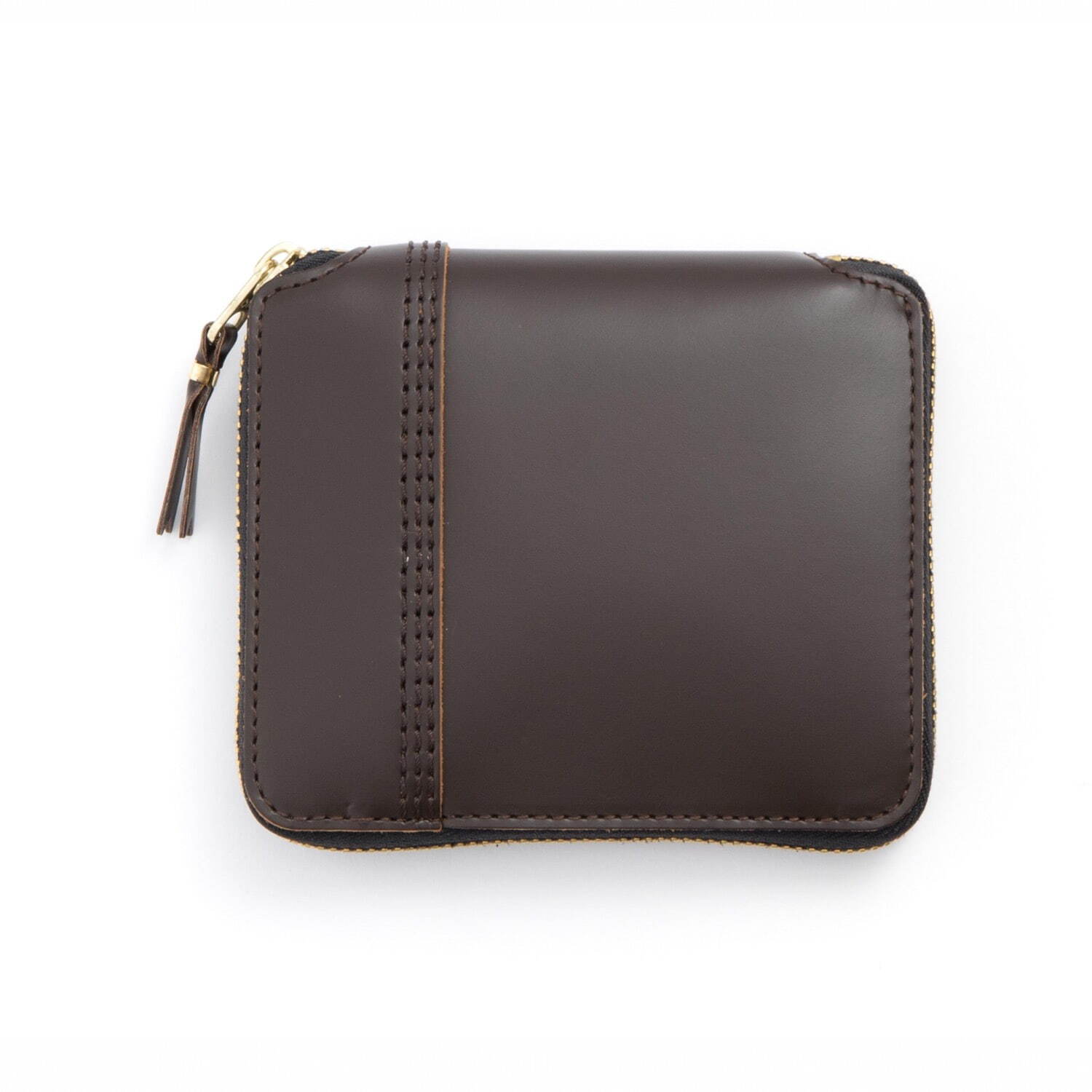 ウォレット・コム デ ギャルソン“3本ステッチ”財布、断ち切りレザーの