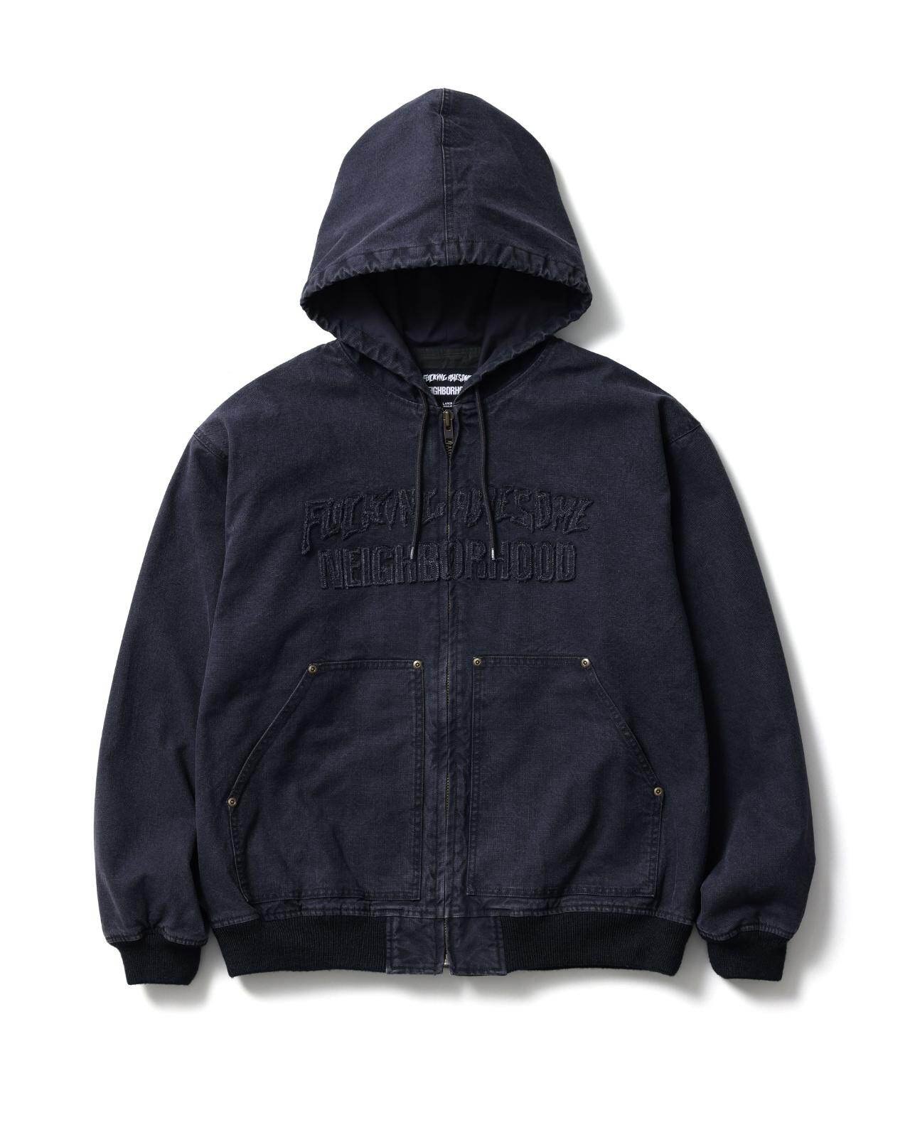 ネイバーフッド×ファッキンオーサム、ヴィンテージ風フードジャケット