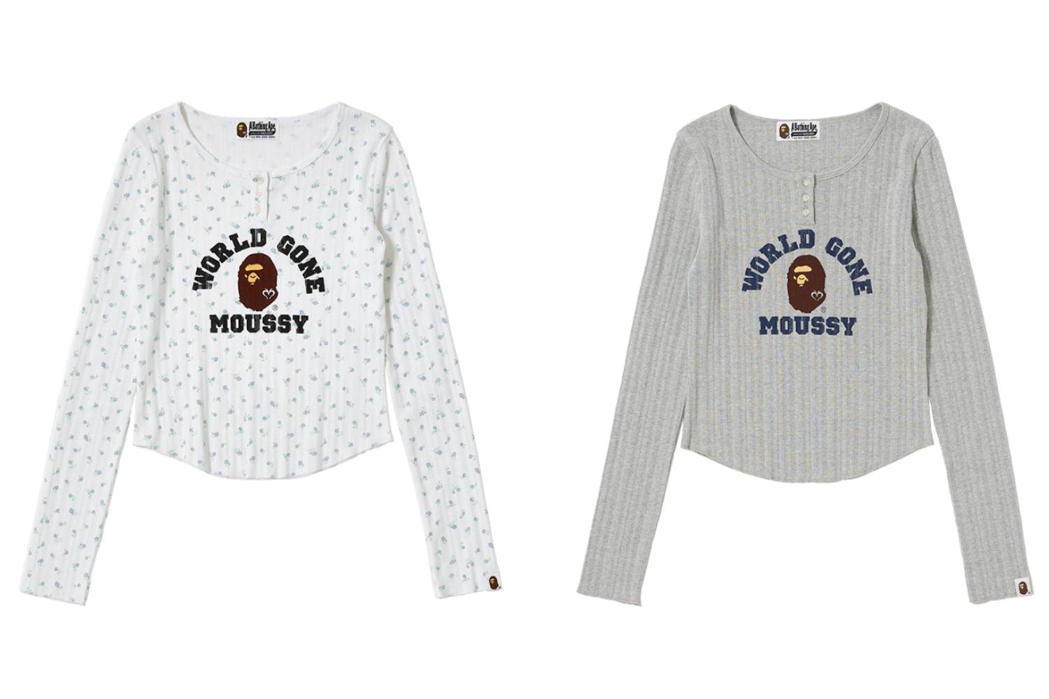 マウジー×ア ベイシング エイプ「エイプ ヘッド」配したTシャツ