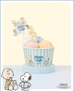ジェラート ピケ カフェ「ピーナッツ」コラボスイーツ、スヌーピーの