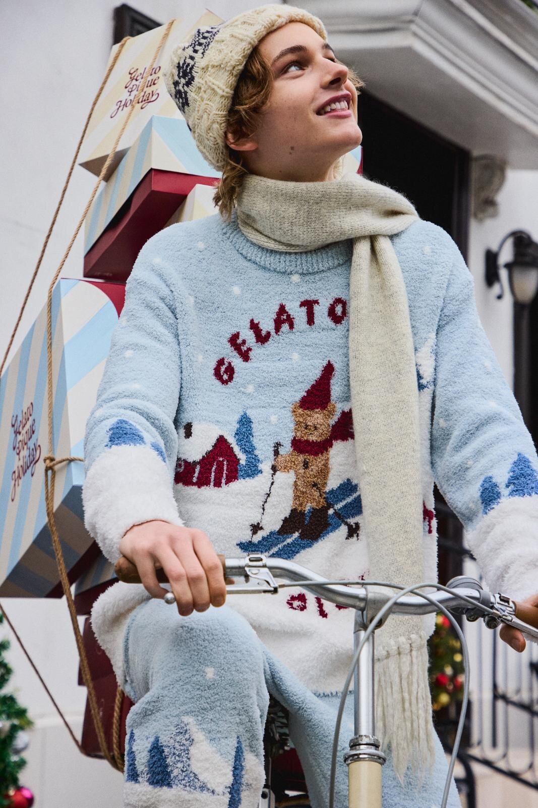 ジェラート ピケ25年クリスマス、“ちょこんと座るベア”のふわふわ