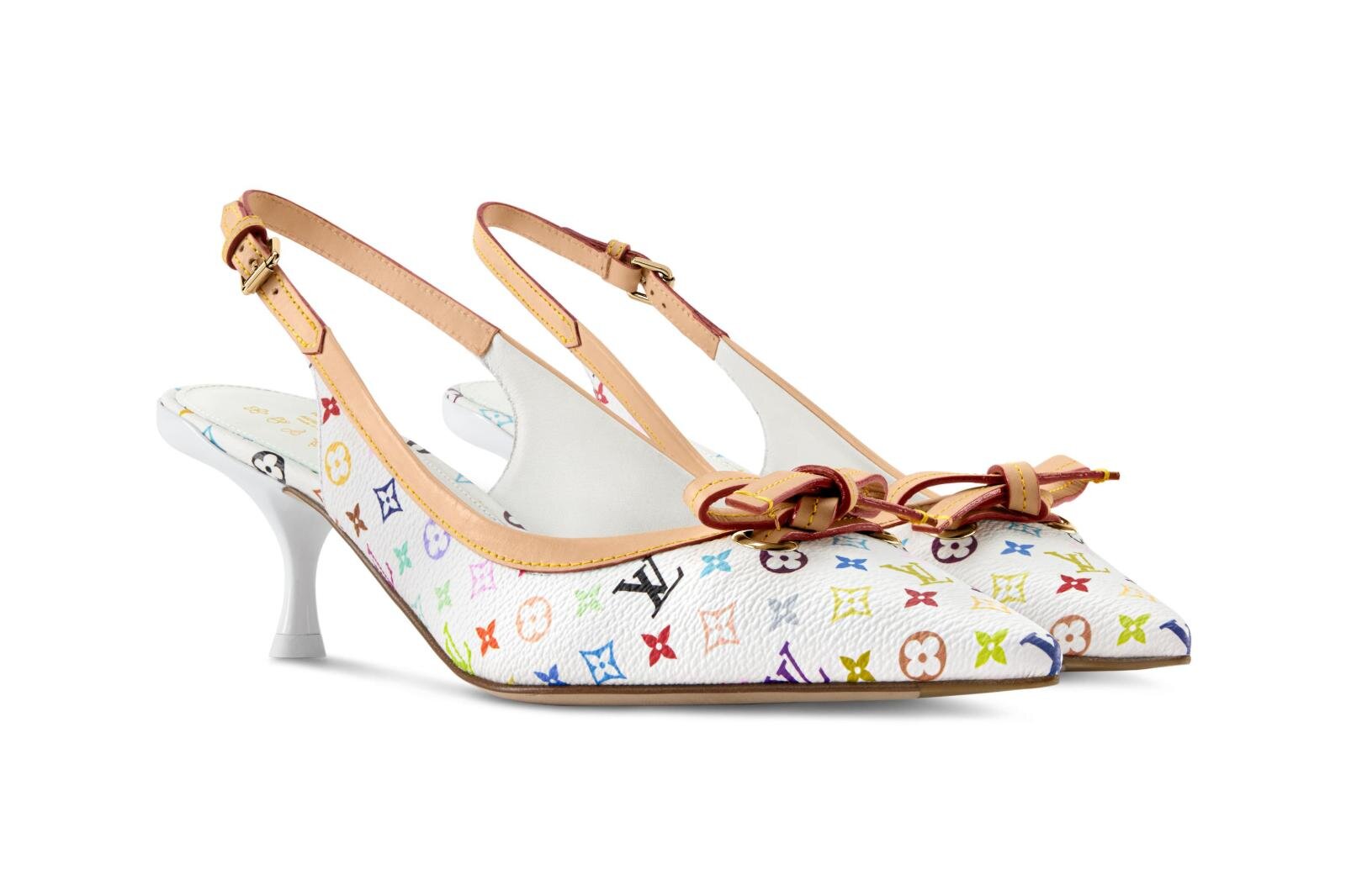 ルイヴィトン LV モノグラム ミニ キャンバス パンプス シルバー 35