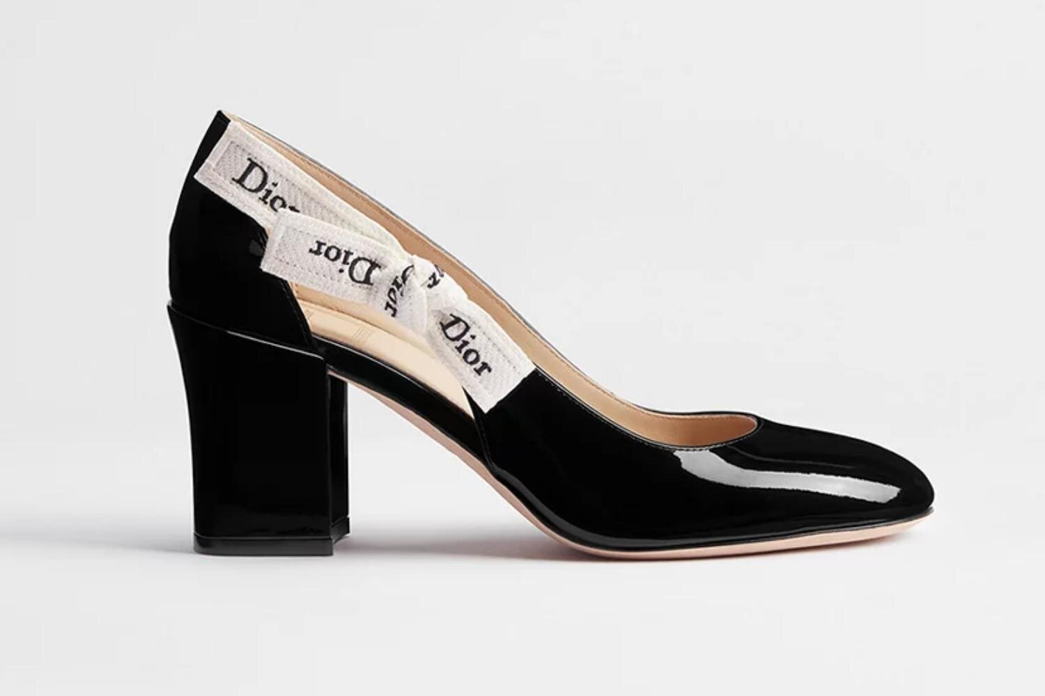ディオール“Dior刺繍入り”モノトーンリボンのバレエシューズ＆パンプス