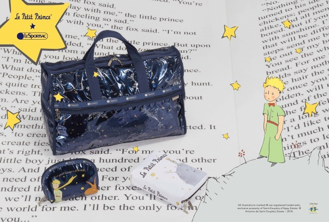 レスポートサック×星の王子さまがコラボ、ブック型ポーチや惑星を描い