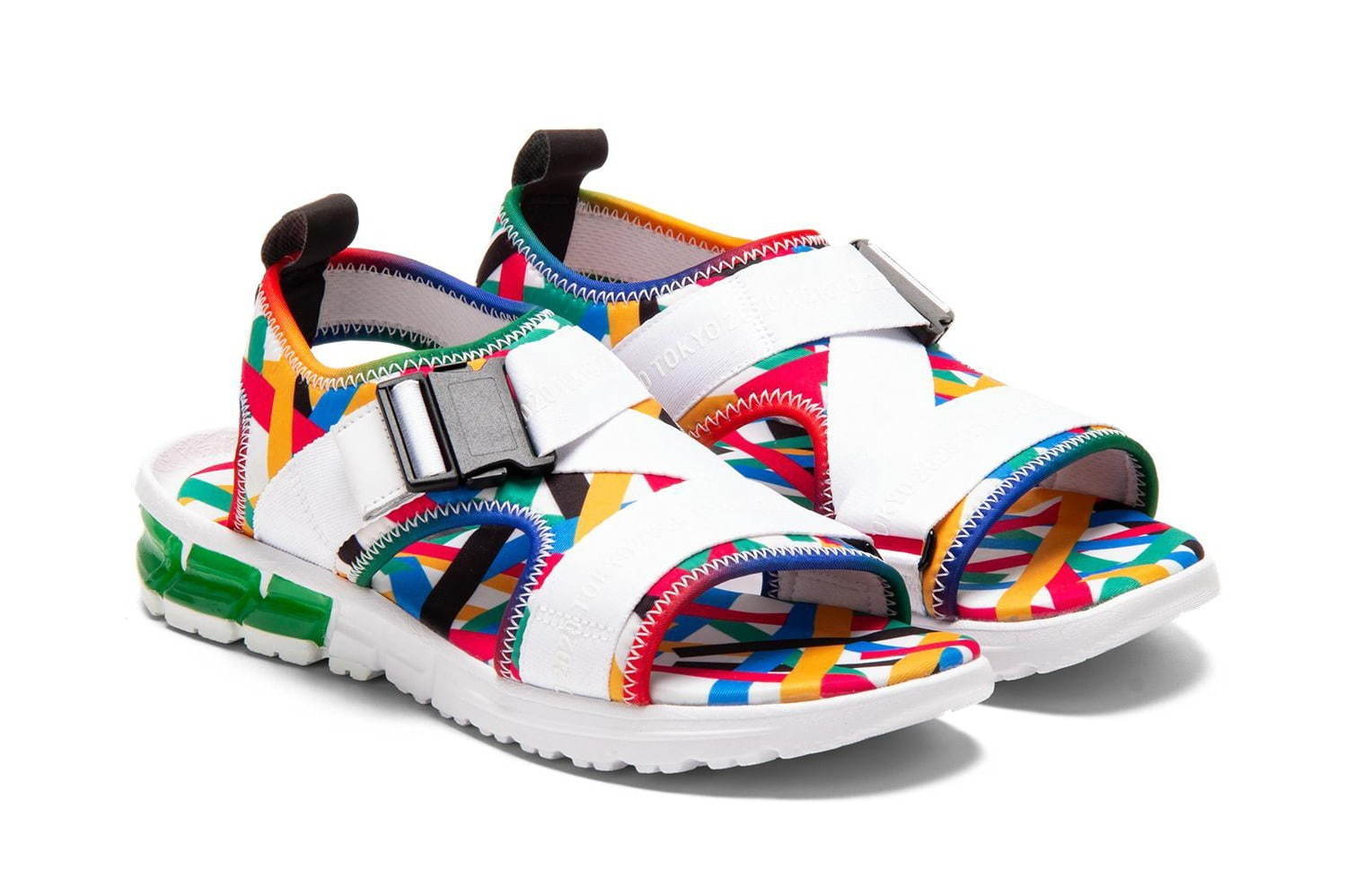 アシックスの“レインボー”スニーカー、オリンピックシンボルカラーの