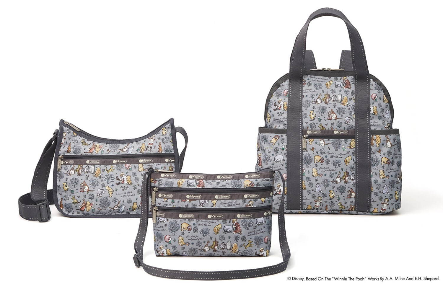 ディズニー クラシック・プー」バッグ＆ポーチがレスポートサックから