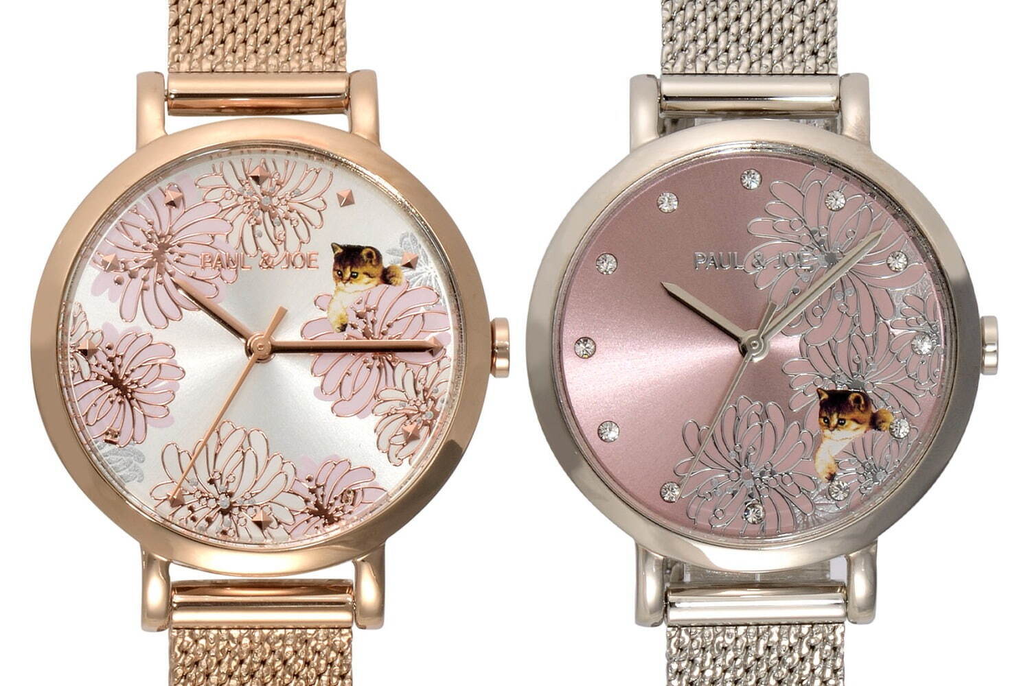 ポール & ジョー新作腕時計、クリザンテーム＆猫のヌネットの2大