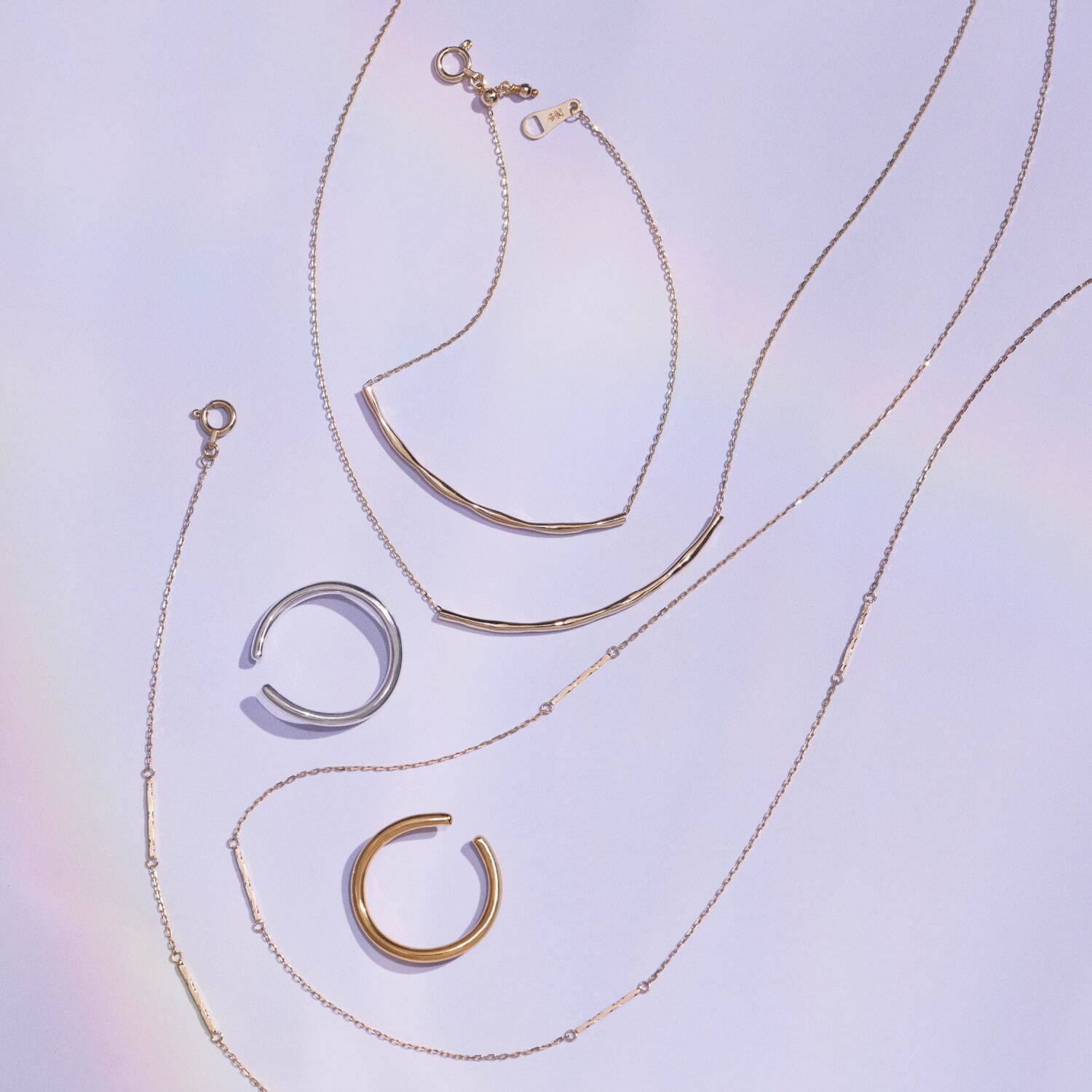 ノジェス新作“きらり”と輝く地金ネックレスやブレスレット、繊細