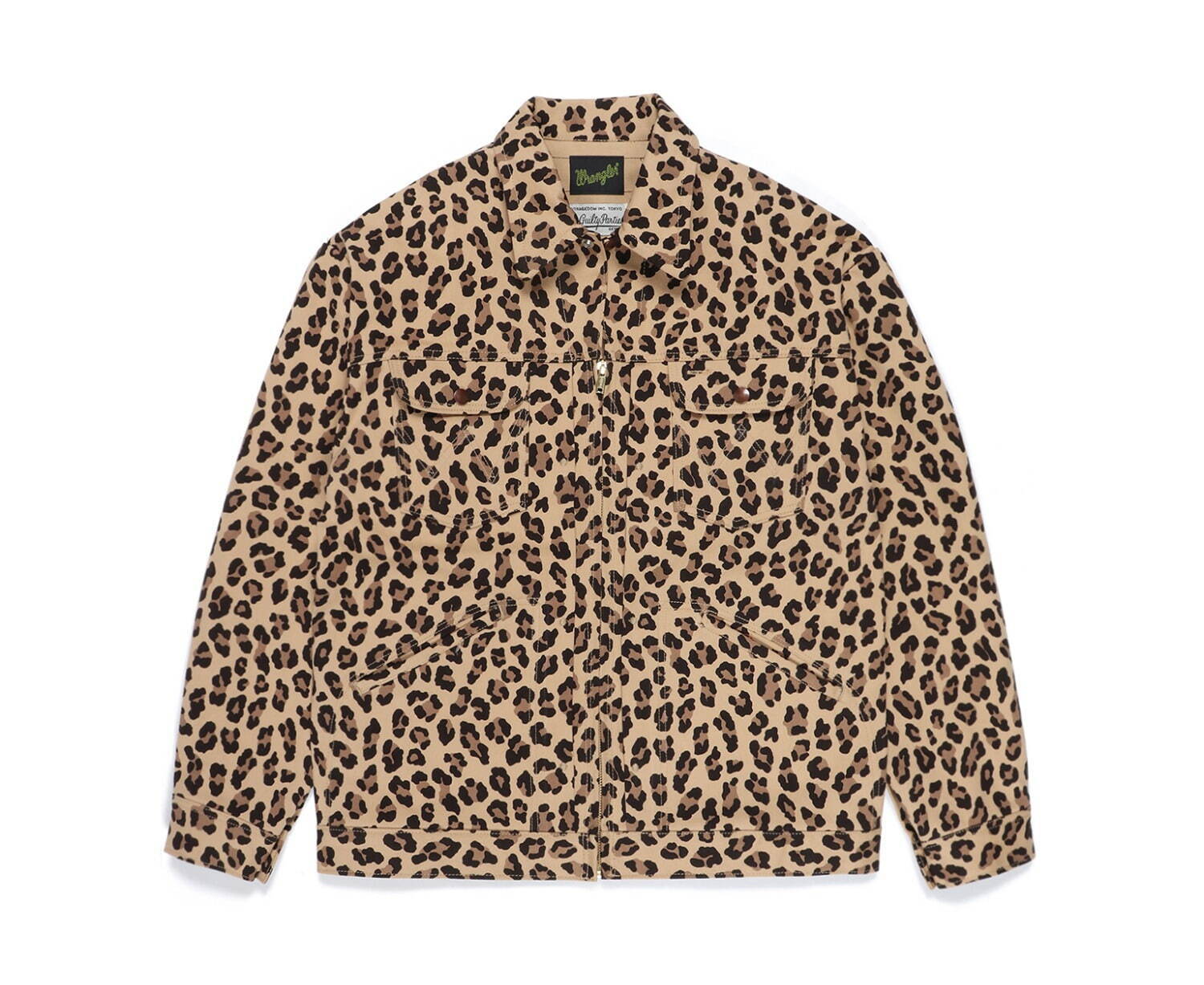 ワコマリア×ラングラーのコラボウェア、“レオパード柄”ボア付きコート