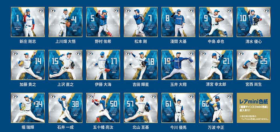 北海道日本ハムファイターズ～2023～トレーディングミニ色紙