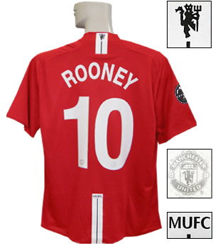 ナイキ/08/09マンチェスターユナイテッド/CL/ホーム/半袖/ルーニー