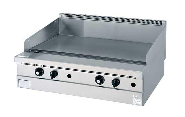 グリドル・鉄板焼きグリル（ガス・電気）｜19㎜厚の鋼板で保温性に優れ