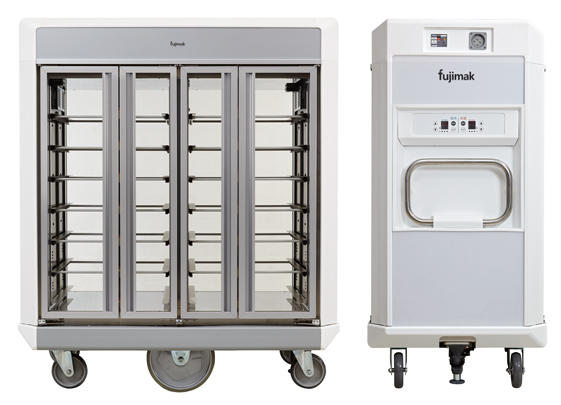 冷温蔵配膳車｜シンプルなデザインで運搬性や清掃性にも優れています