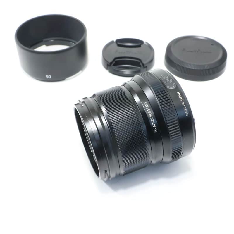 富士フイルム フジノンレンズ XF50mmF2 R WR ブラック AB-ランク 中古