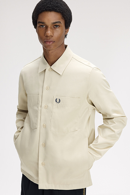Twill Overshirt(S 691：OATMEAL): | FRED PERRY JAPAN | フレッド