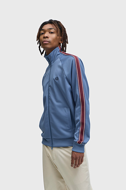 Tramline Tape Track Jacket(S 27A：ACE BLUE): | FRED PERRY JAPAN
