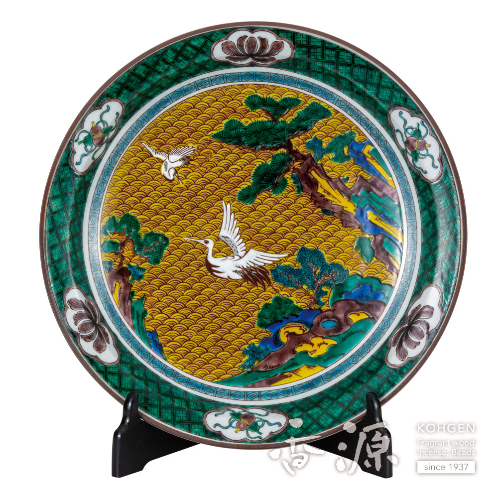 九谷焼 12号飾皿 吉田屋鶴の通販 - お香専門店香源