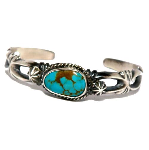 ナバホ族のターコイズバングル ブレスレット ナバホバングル