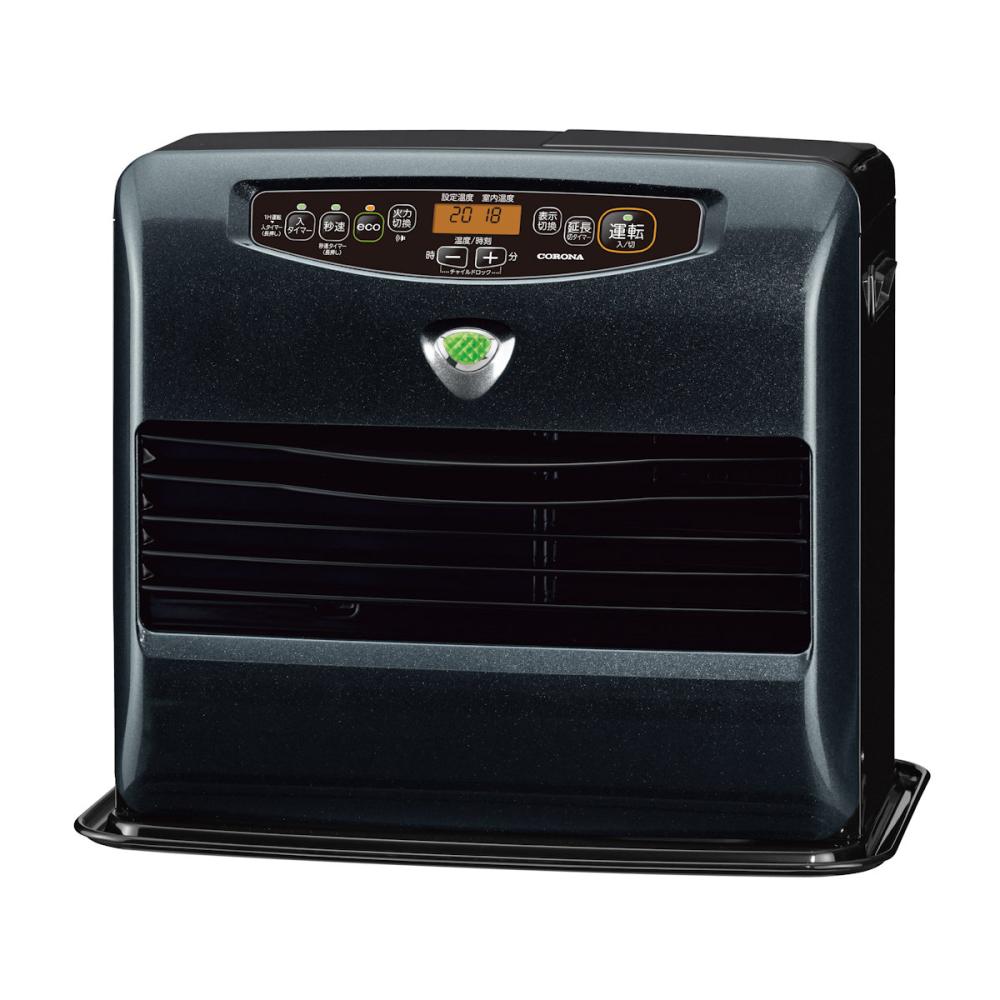 コロナ 石油ファンヒーター 木造15畳 パールブラック KCF