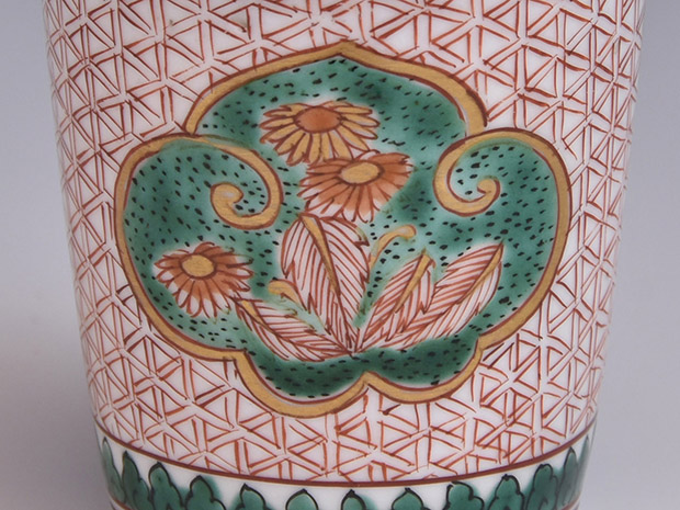 古伊万里金襴手花文 替茶器 象牙蓋 猪口 江戸時代後期 酒器にも | 古