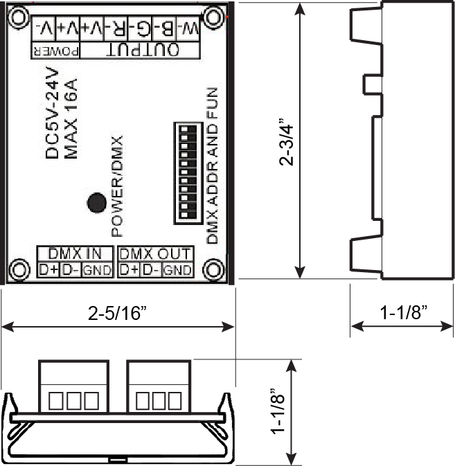 DMX RGBW 6 Channel Decoder | Kelvix Lighting
