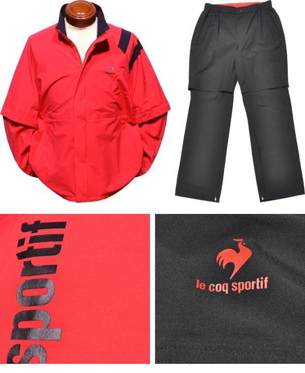 ルコックゴルフ レインウェア上下セット メンズ QGMTJH00W 透湿 撥水