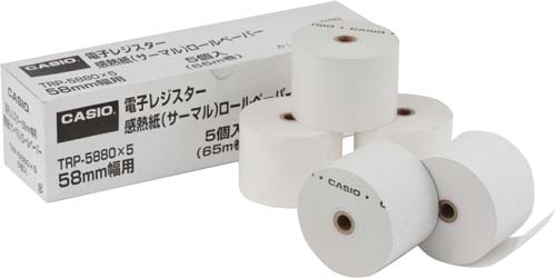 カシオ 感熱ロールペーパー TRP－5880 約65m 普通保存 1