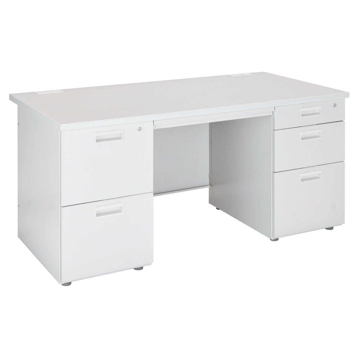 事務用両袖机 幅1600 奥行700 高さ700 KD-167W 通販 - オフィスデスク