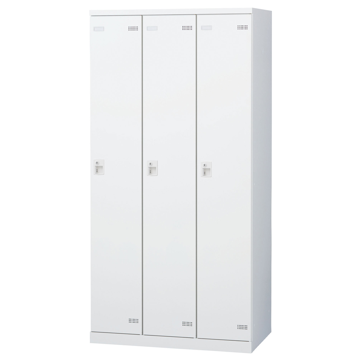 ボタンキー式 3人用更衣室ロッカー 幅900 奥行515 高さ1800 SLB-3B