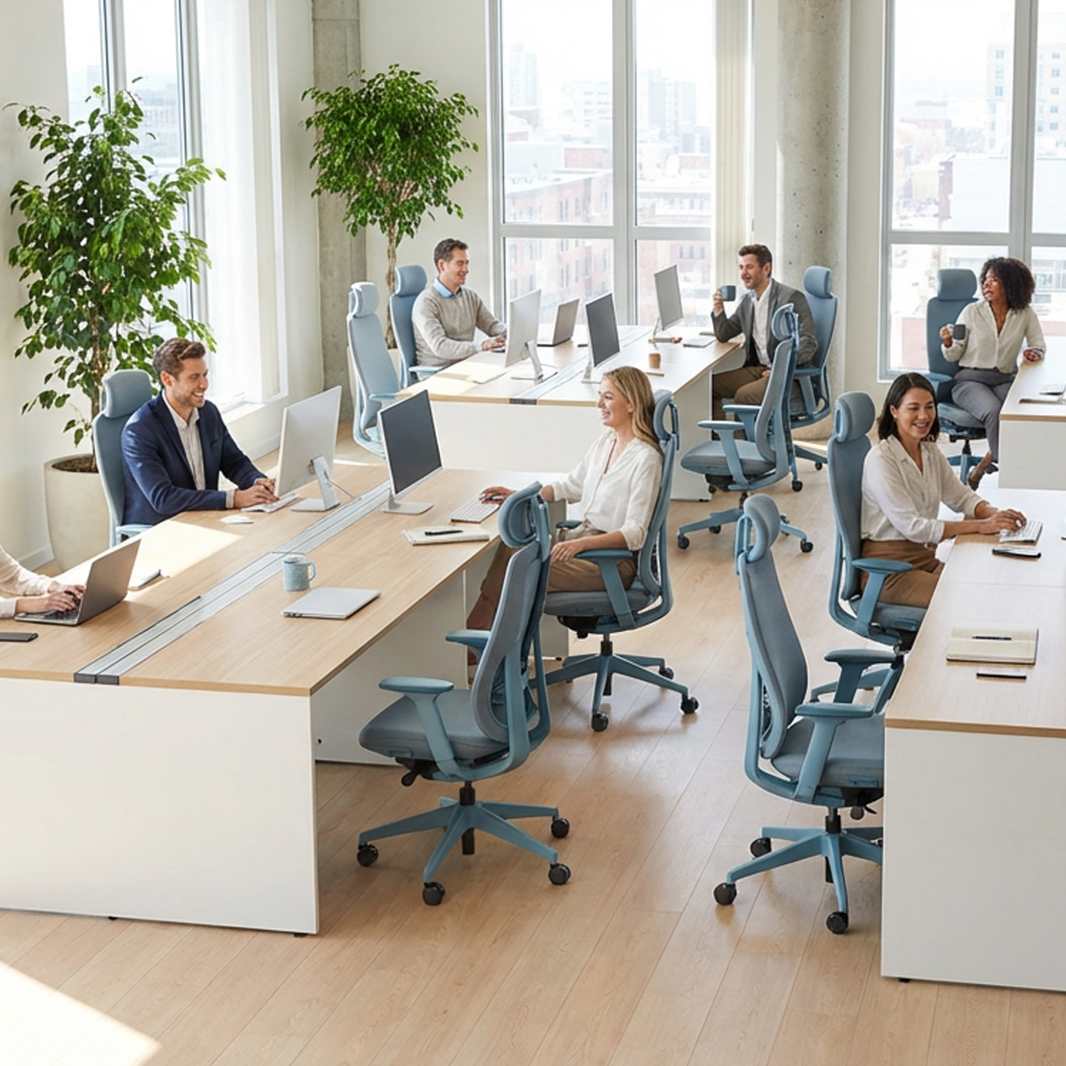 フリーアドレス用デスク PLDシリーズ 幅2000 奥行1400 高さ720 PLD