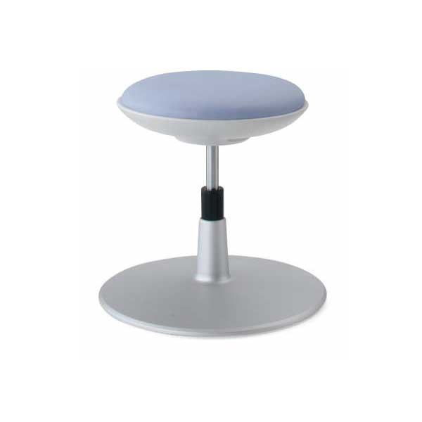 ライトブルー 円形スツール メタルフレーム コクヨ会議イス6個セット