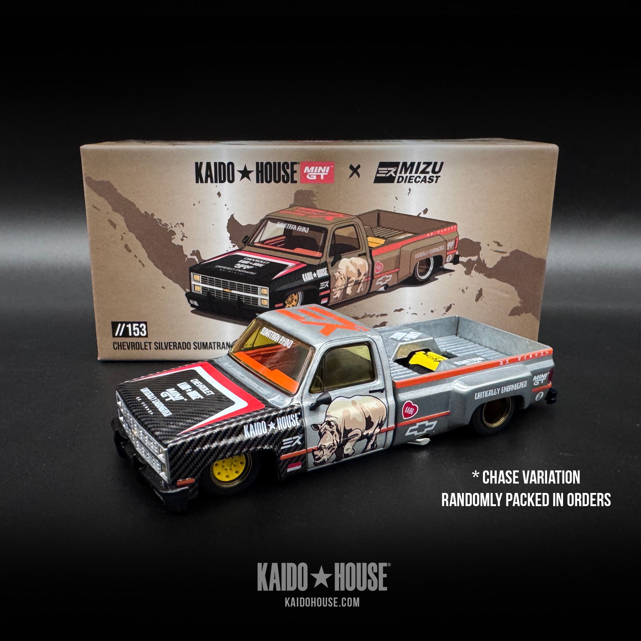 Kaido GT Chevrolet Silverado Sumatran Rhino x Mizu Diecast – KAIDO