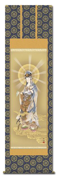 雲上観音 高畠周峰 （尺八）！ 観音 - 掛け軸（掛軸）販売通販なら