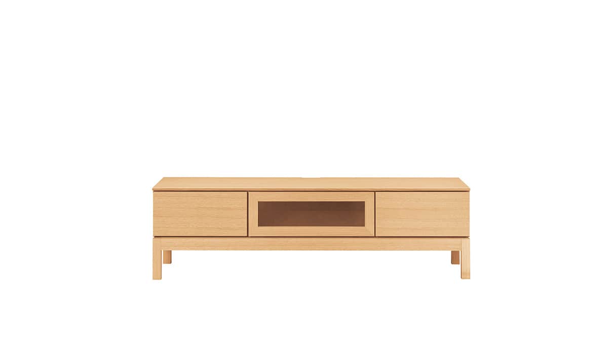 TVボード (ガラス扉) - 国産無垢家具は飛騨高山発の家具メーカー KASHIWA