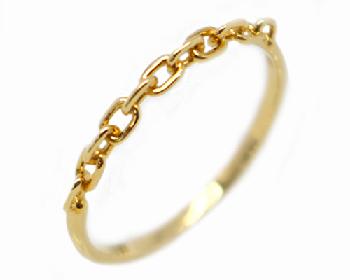 チェーンモチーフ 地金 リング K10 WG PG リング KASHIMA