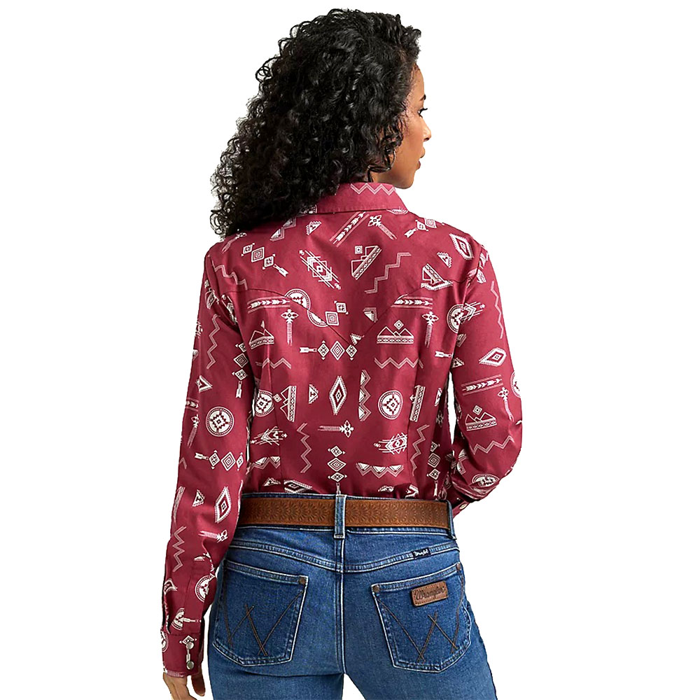 ラングラー Wrangler レディース ウエスタンシャツ ネイティブ