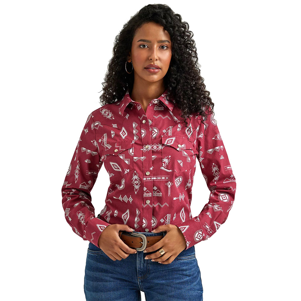 ラングラー Wrangler レディース ウエスタンシャツ ネイティブ