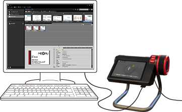 ダイアル操作でカンタン名刺管理。デジタル名刺ホルダー「メックル