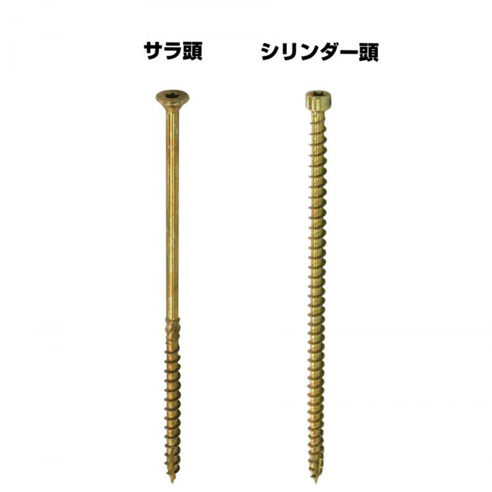 ウッドロングビス」 半ネジ サラ頭 / 全ネジ シリンダー頭｜ダイドー
