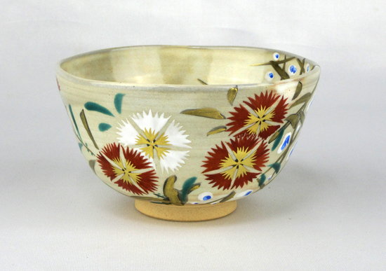 栗山園オンライン通販部 / 新品 なでしこ乾山写茶碗 上山善峰