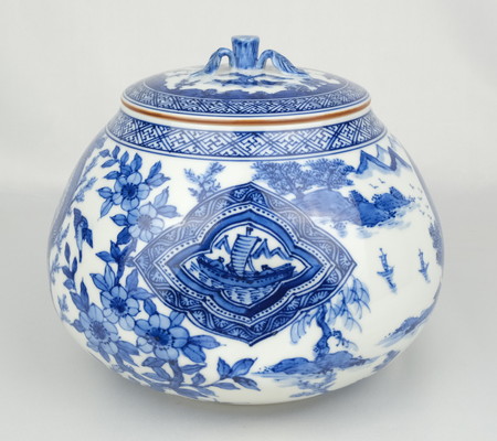 栗山園オンライン通販部 / 【出物】 染付蜜柑水指 加藤利昇