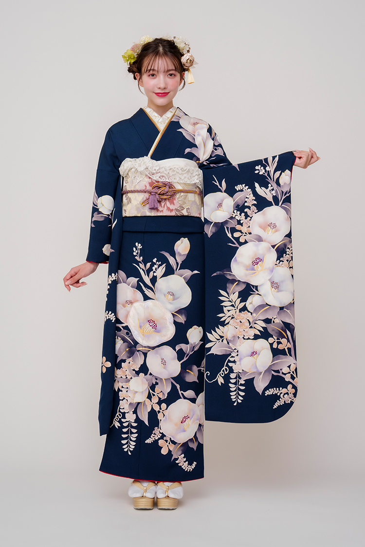 レア！桐山紫香 掛軸 半切アンドン 椿 麻 きもの 伝統工芸品 京都