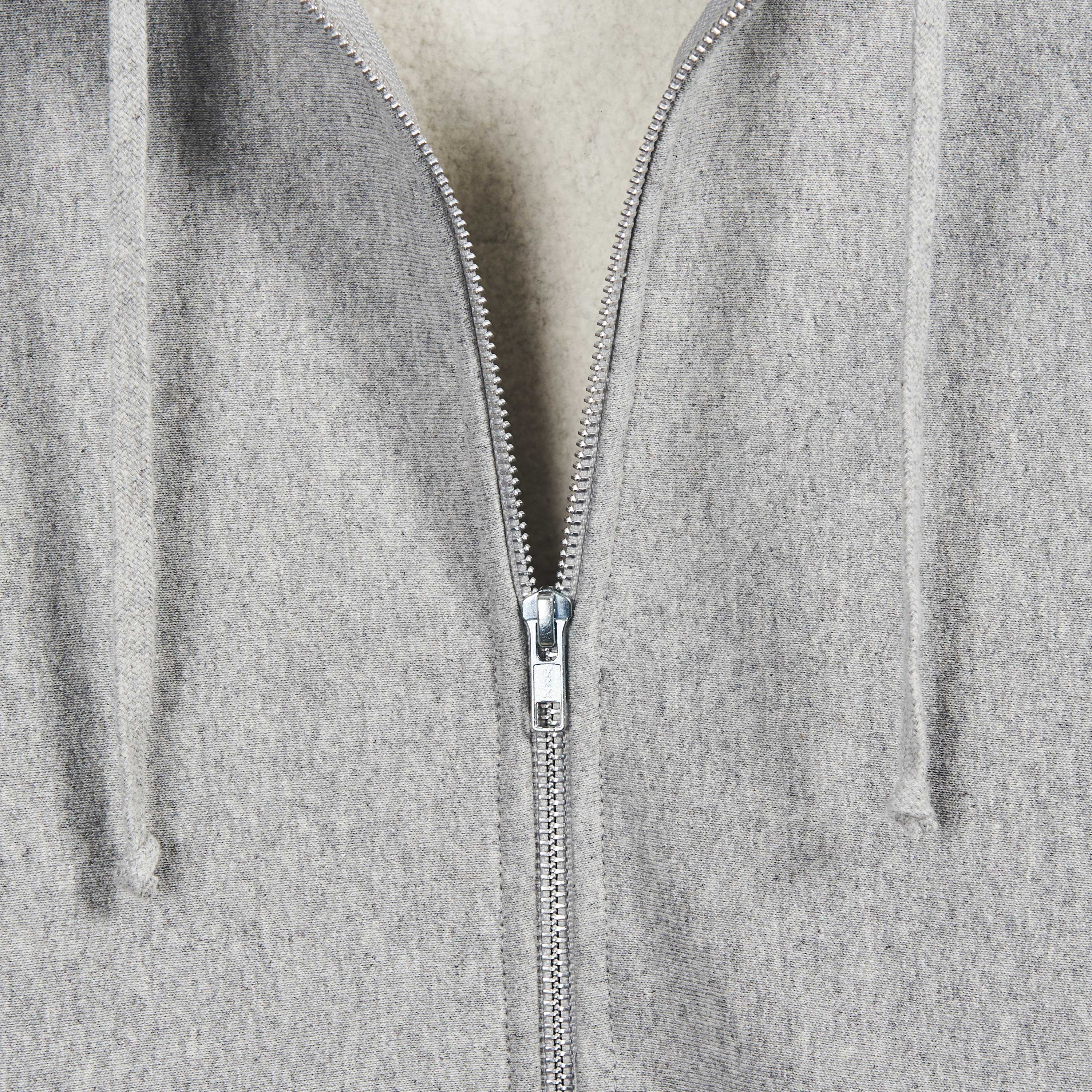 Blank Full Zip Up Hoodie - Heather Grey 400 GSM – House Of Blanks