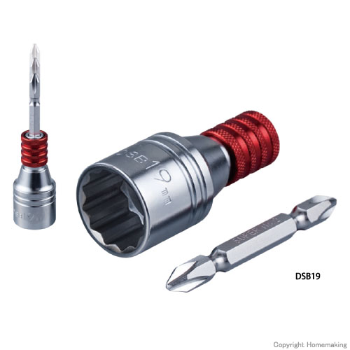 スーパーツール 電ドル用ソケットビット(ビット着脱式) 12角 8mm: 他