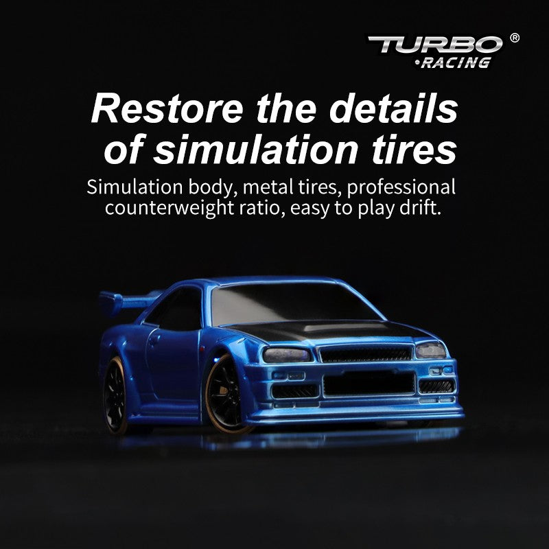 Turbo Racing C64 1:76 Drift Car - BLUE – HeliDirect